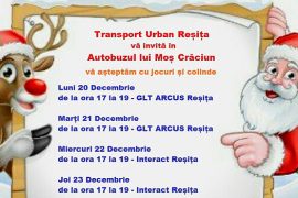 Autobuzul lui Moș Crăciun revine de luni la Reșița