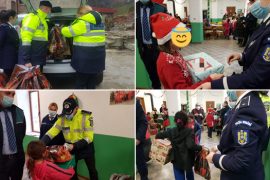 Polițiști cărășeni au fost Moș Crăciun pentru copiii din Anina