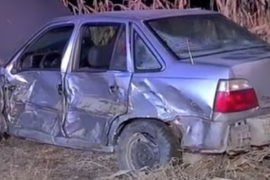 Accident rutier ciudat între două TIR-uri și o mașină… goală