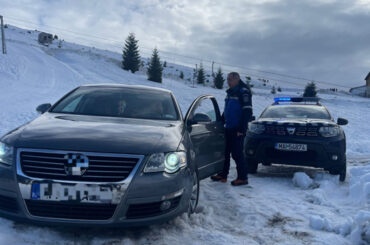 Alt teribilist s-a dat cu mașina pe pârtii, pe Muntele Mic